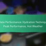 Athlete Performance: Hydration Techniques, Peak Performance, Hot Weather