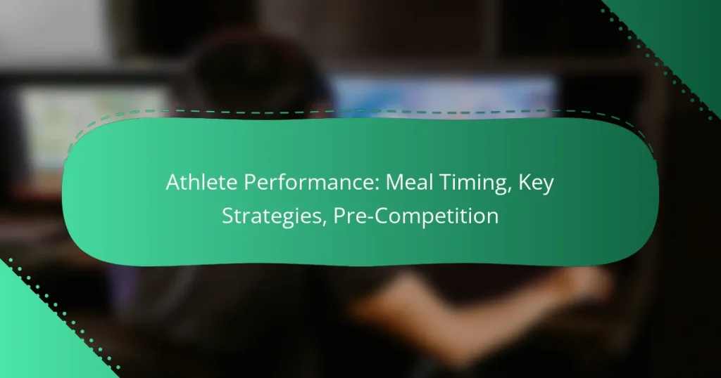 Athlete Performance: Meal Timing, Key Strategies, Pre-Competition