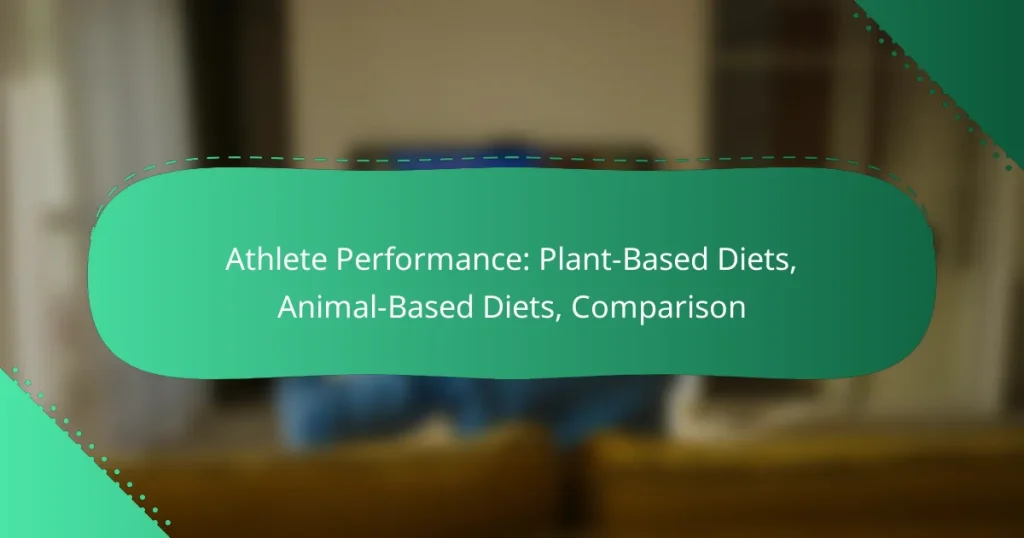Athlete Performance: Plant-Based Diets, Animal-Based Diets, Comparison